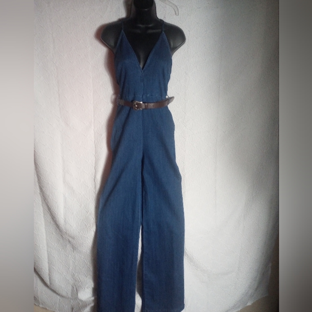 Denim Blvd Los Angeles Small Blue Denim Jumpsuit